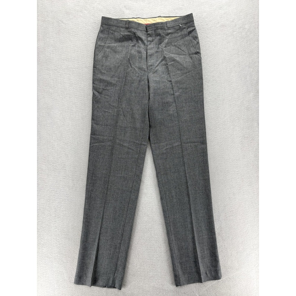 Vintage RPM Dress Pants Mens 34 Gray Tweed Classic Fit USA Business Workwear NWT